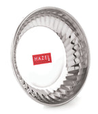 Stainless Steel Plate Bowl Set of 12, Sweet Dish Katori with Plate, Silver