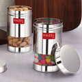 Stainless Steel See-Through Fridge Storage Containers, Set of 2, 400 ml