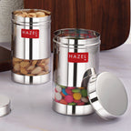 Stainless Steel See-Through Fridge Storage Containers Set of 2, 400 ml