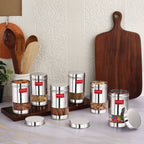Stainless Steel Airtight Fridge Containers Set of 6, 400 ml Kitchen Storage