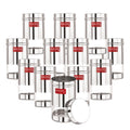 Stainless Steel See Through Kitchen Storage Containers Set of 12, 400 ml
