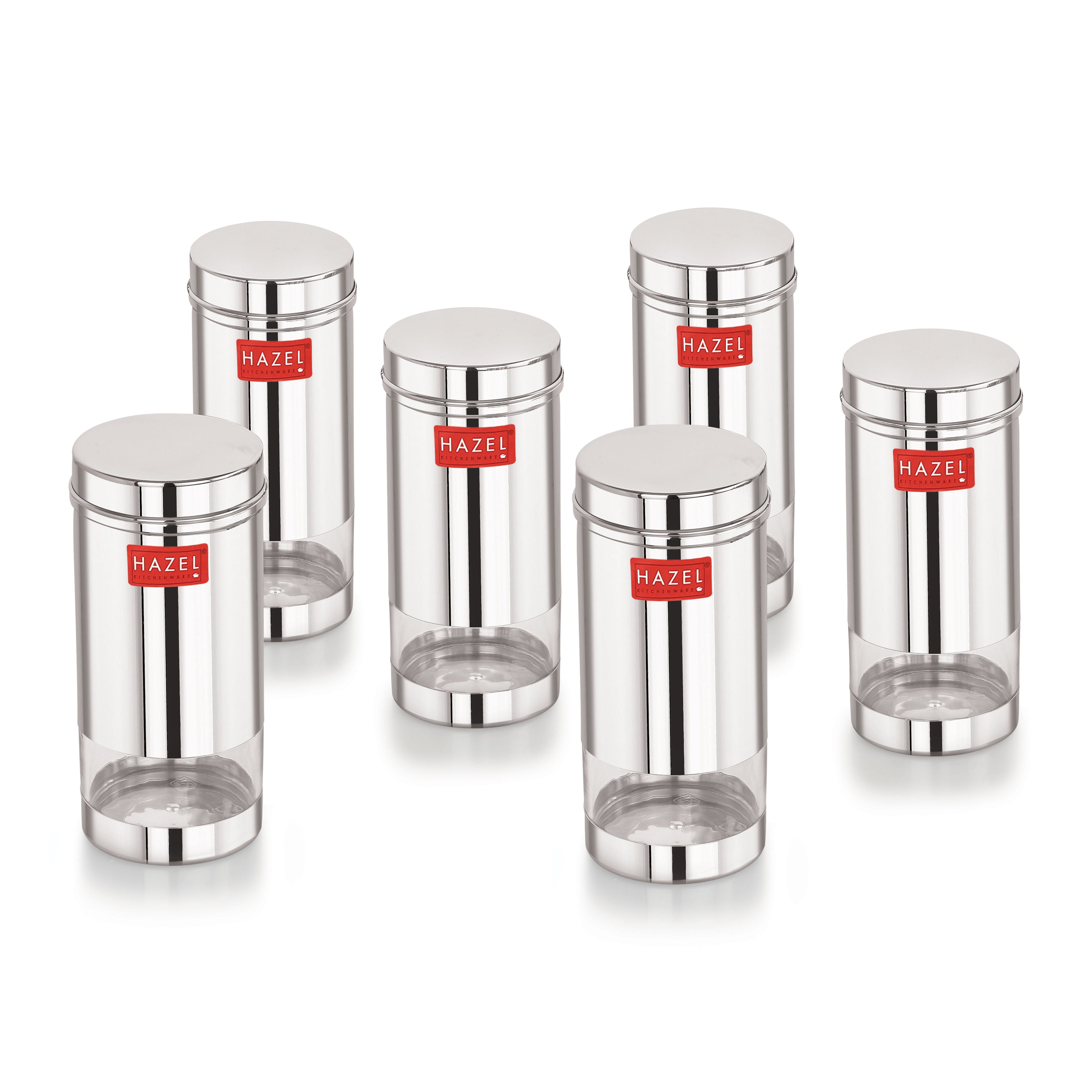 Stainless Steel Airtight Fridge Storage Containers Set of 6, 500 ml