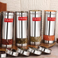 Stainless Steel Airtight See Through Fridge Containers Set of 4, 600 ml