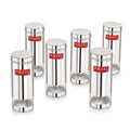 Stainless Steel Airtight Transparent Slim Container Set of 6, 600 ml