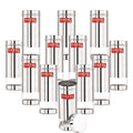 Stainless Steel See Through Storage Containers Set of 12, 600 ml, Silver
