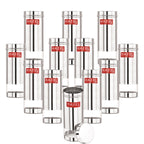 Stainless Steel See Through Storage Containers Set of 12, 600 ml, Silver