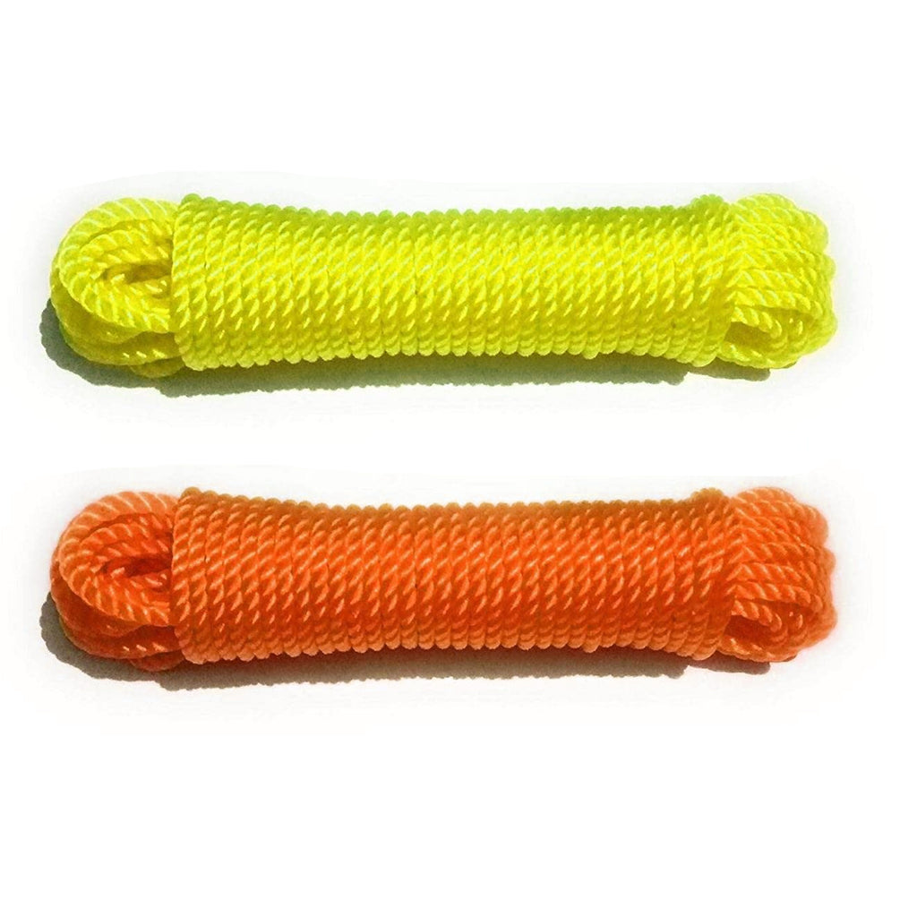Nylon Clothesline Rope Set of 2, 4mm Clothes Drying Rope, 8 Meter, Multicolor