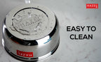 Steel Lunch Box Set, 2 Round 250 ml Tiffin with Roti Dabba & Bag