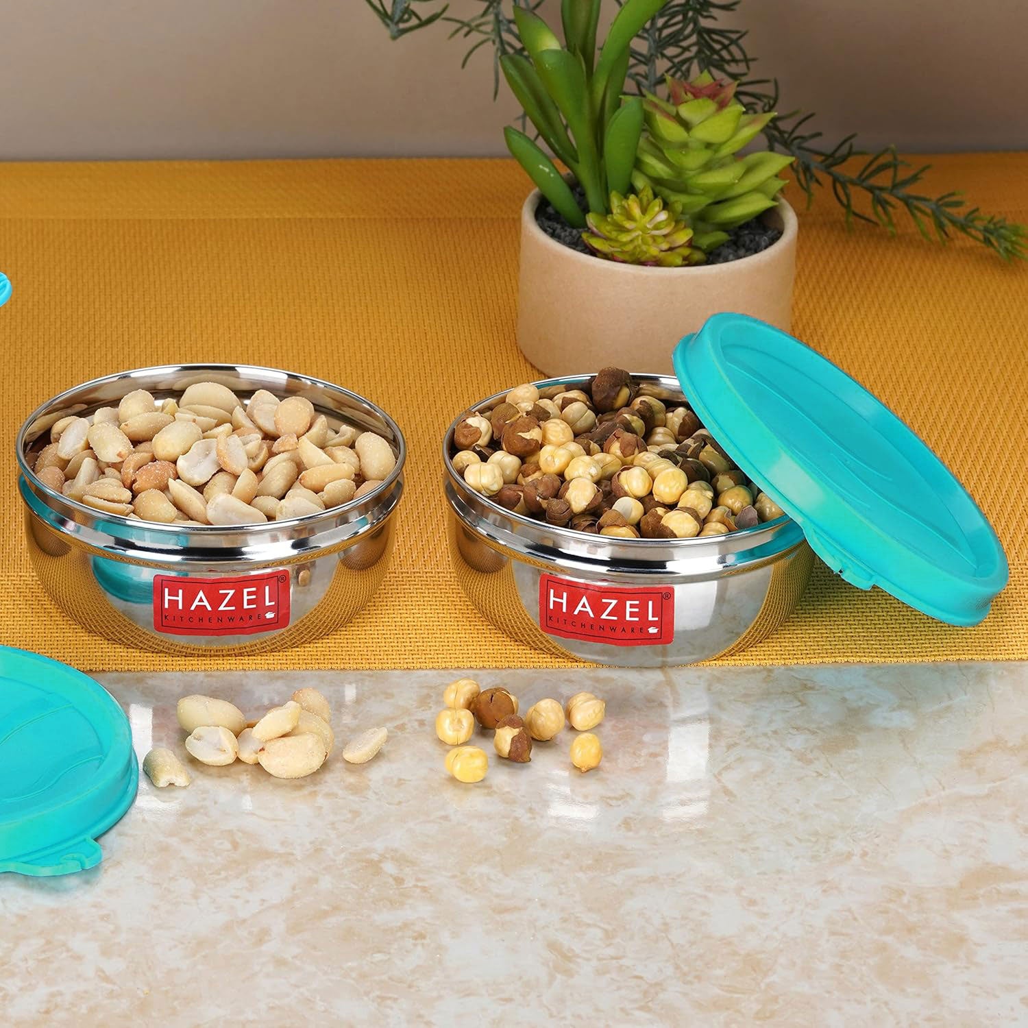 Mini Steel Containers – 90 ML (Set of 2) |Tiffin Box