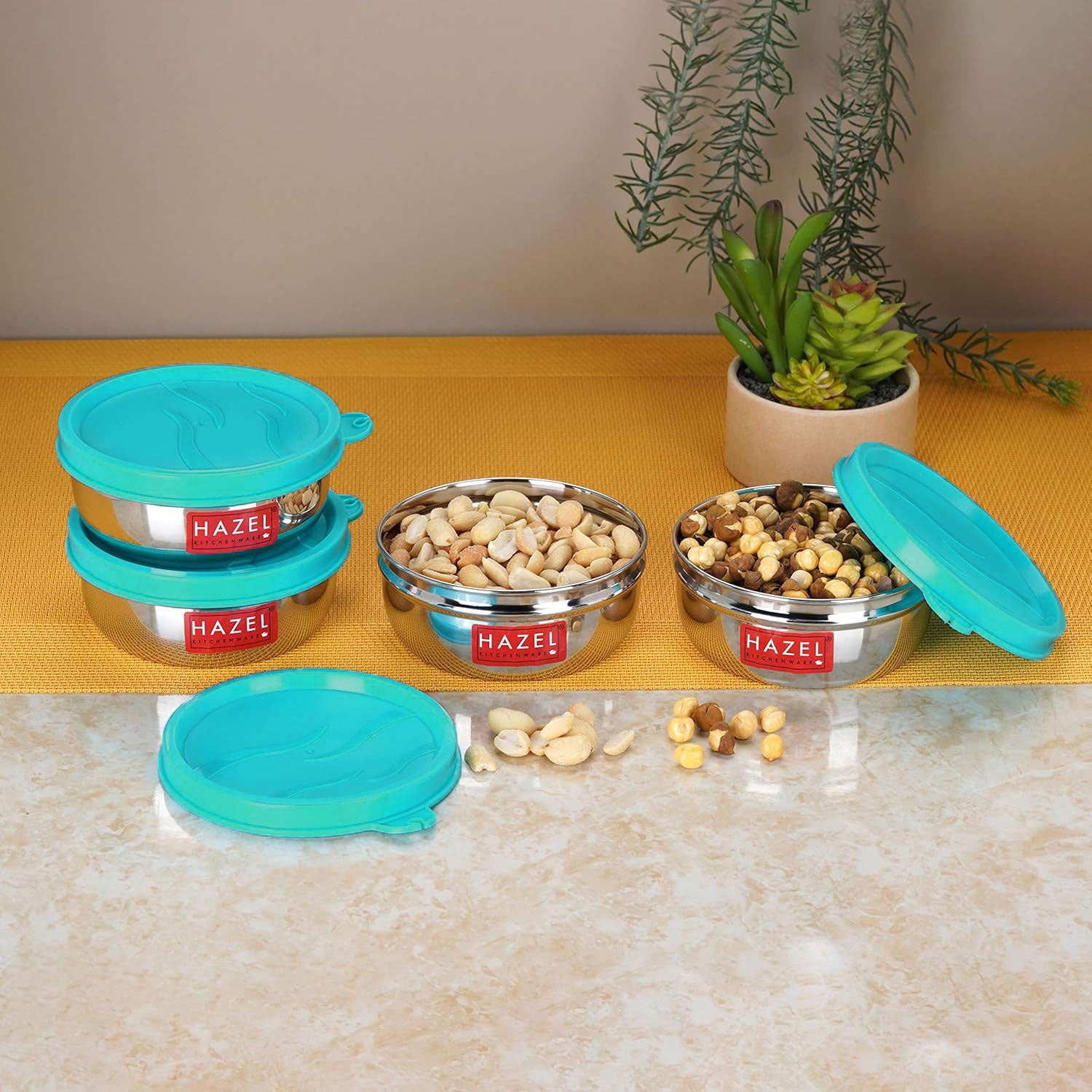 Mini Steel Containers – 90 ML (Set of 4) |Tiffin Box