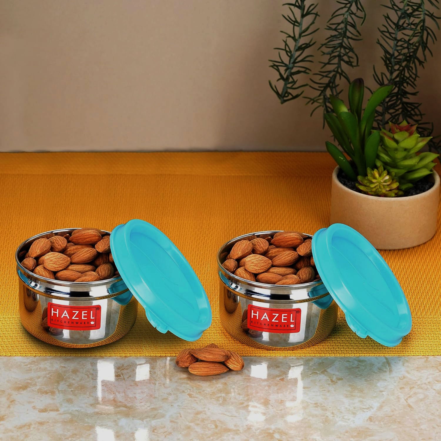 Airtight Steel Containers – 150 ML (Set of 2) |Kitchen Storage Box