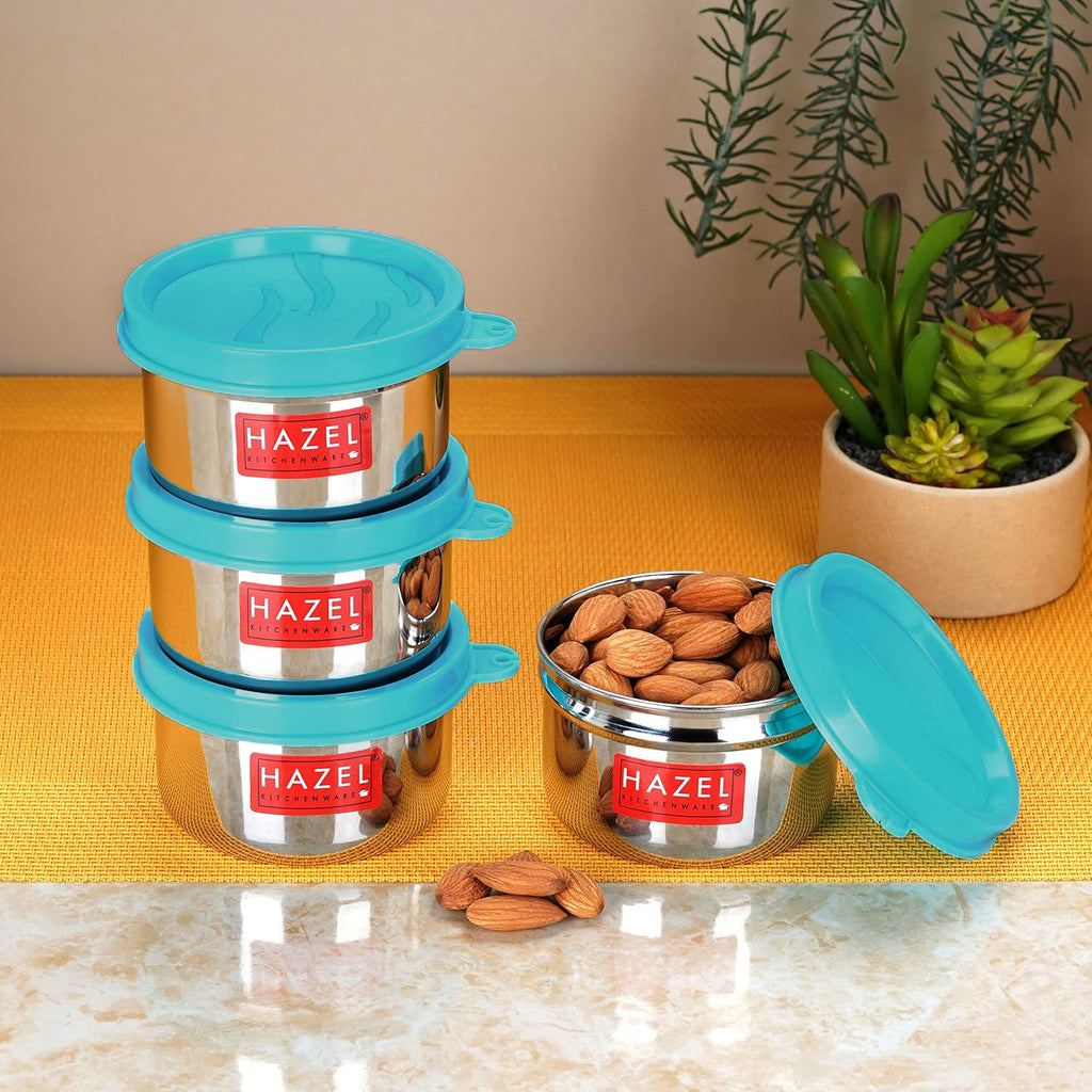 Airtight Steel Containers – 150 ML (Set of 4) |Kitchen Storage Box