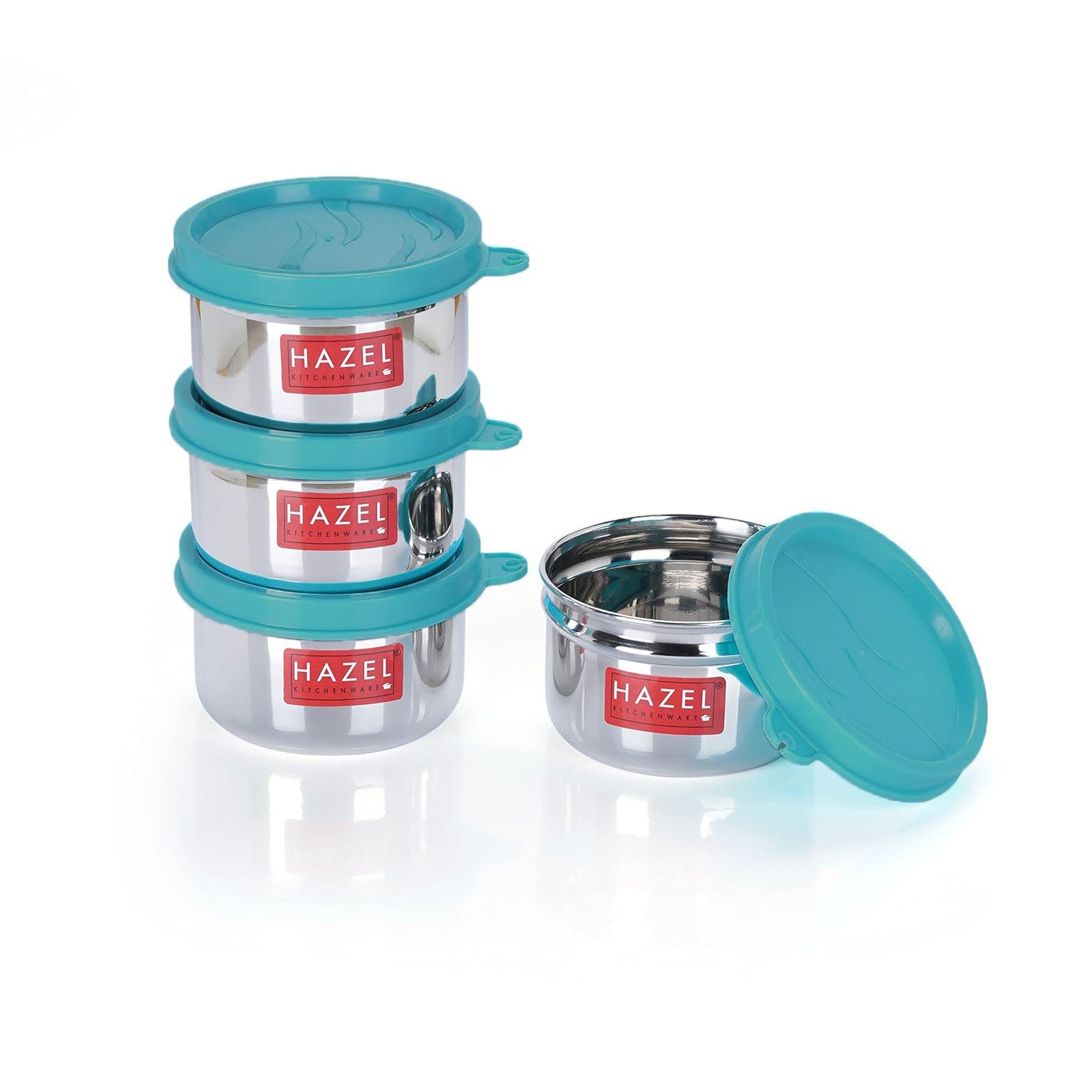 Airtight Steel Containers – 150 ML (Set of 4) |Kitchen Storage Box