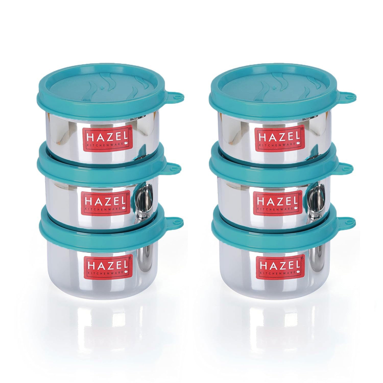 Airtight Steel Containers – 150 ML (Set of 6) |Kitchen Storage Box