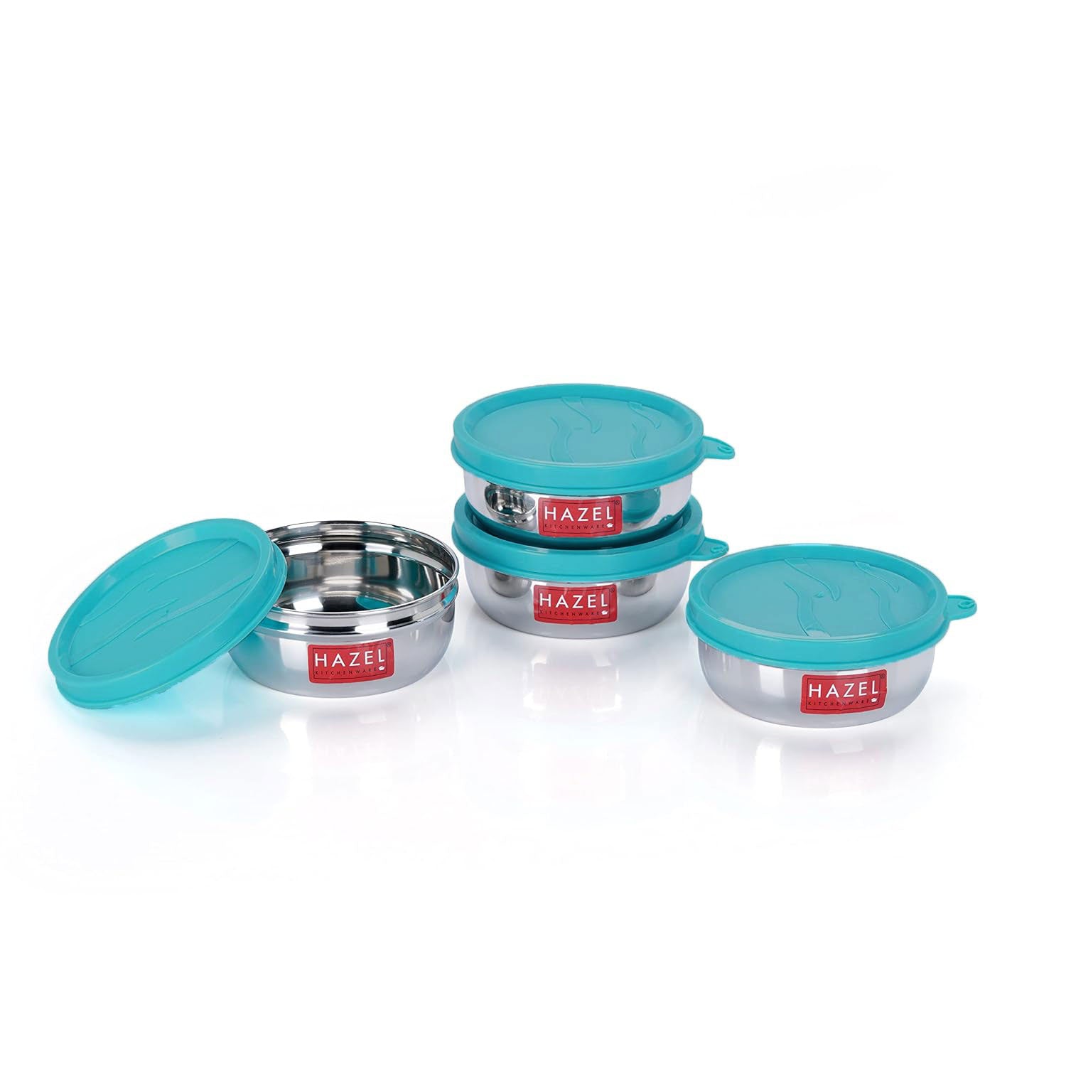 Stainless Steel Airtight Containers for Kitchen Storage– 150 ML (Set of 4) |Tiffin Box