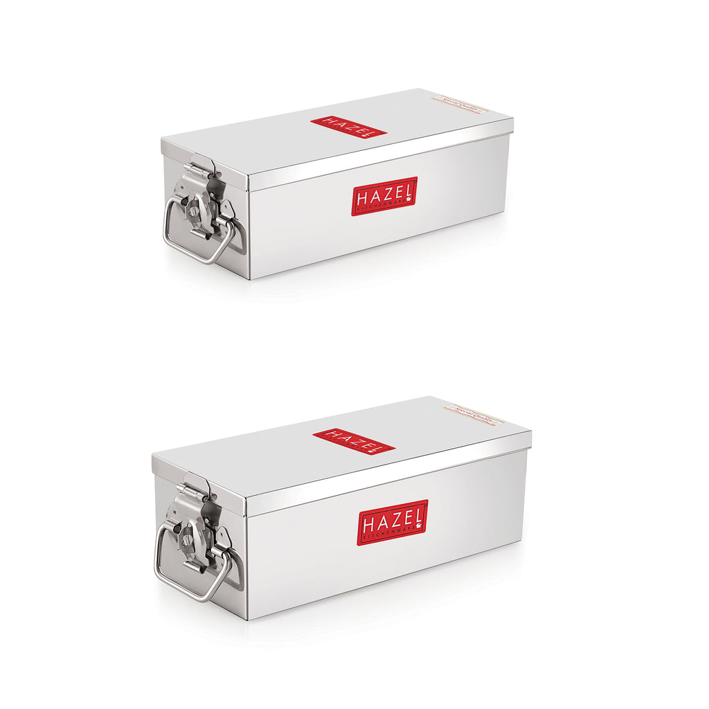 Stainless Steel Cash Box & Jewellery Organizer with Lock, Set of 2
