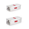 Stainless Steel Cash Box & Jewellery Organizer with Lock, Set of 2