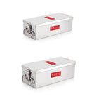 Stainless Steel Cash Box & Jewellery Organizer with Lock, Set of 2