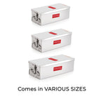Stainless Steel Cash Box & Jewellery Organizer with Lock, Set of 2