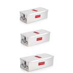 Stainless Steel Cash Box & Jewellery Organizer with Lock, Set of 3