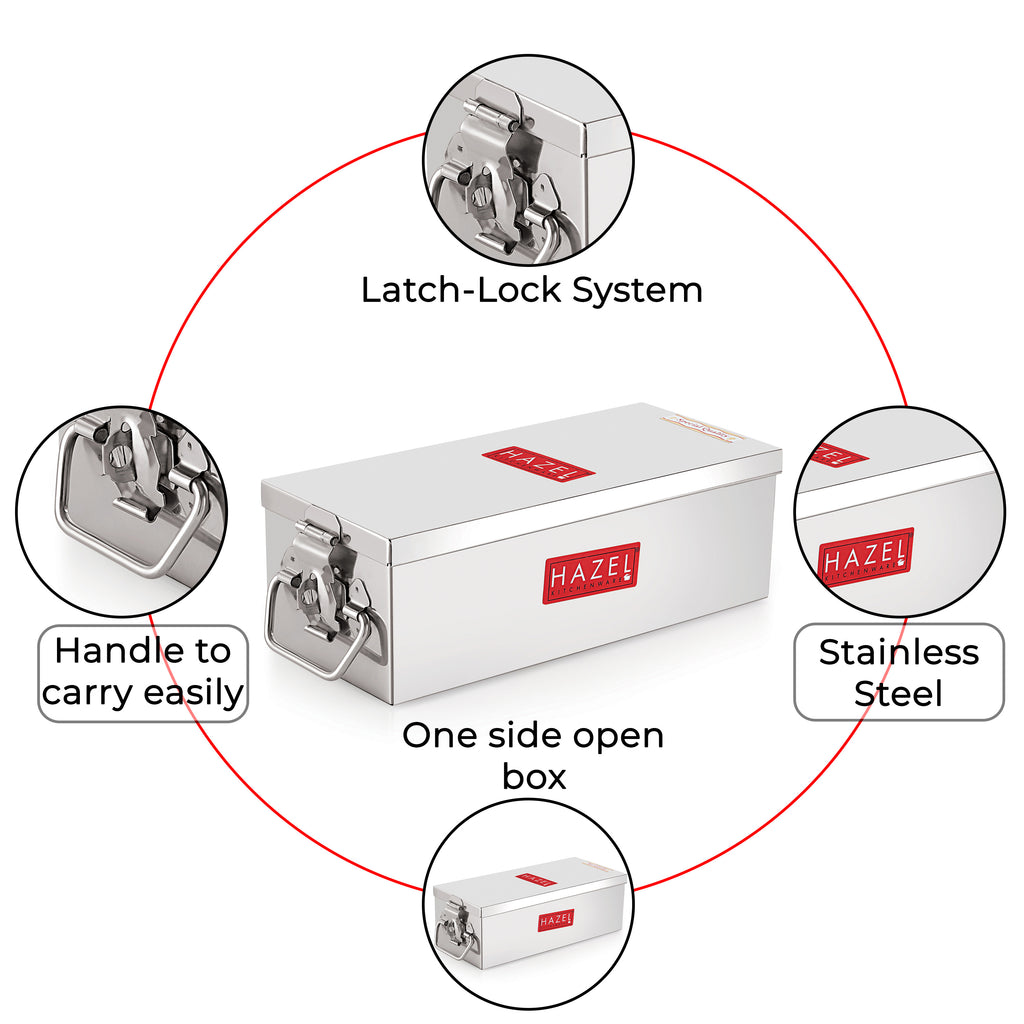 Stainless Steel Cash Box & Jewellery Organizer with Lock, Set of 3