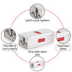 Stainless Steel Cash Box & Jewellery Organizer with Lock, Set of 3