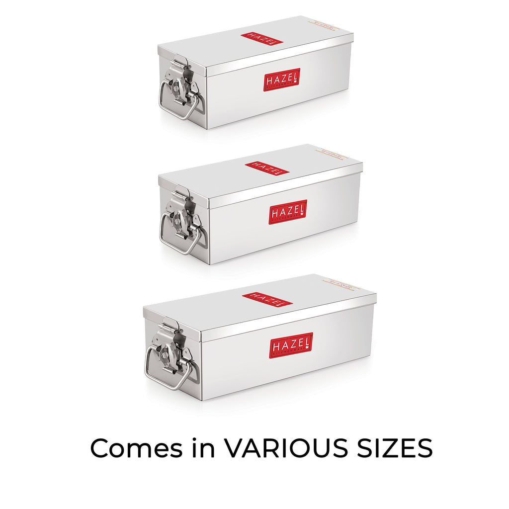 Stainless Steel Cash Box & Jewellery Organizer with Lock, Set of 3