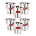 Stainless Steel Tea Glasses, Unbreakable Drinking Glasses with Glossy Finish, 150 ml, Set of 6