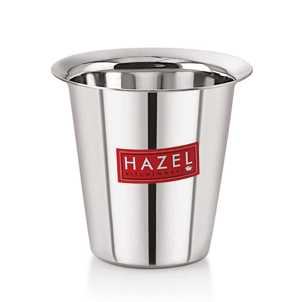 Stainless Steel Tea Glasses, Unbreakable Drinking Glasses with Glossy Finish, 150 ml, Set of 6