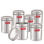Stainless Steel Storage Container Set with See-Through Lid, 1100 ml, Set of 6