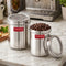 Stainless Steel Kitchen Container Set, Transparent Lid, 1500 ML, Set of 2