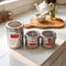 Stainless Steel Storage Containers Set of 3, Airtight See Through Kitchen