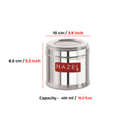 Stainless Steel Masala Box with Airtight Transparent Lid, 450 ml - Set of 2