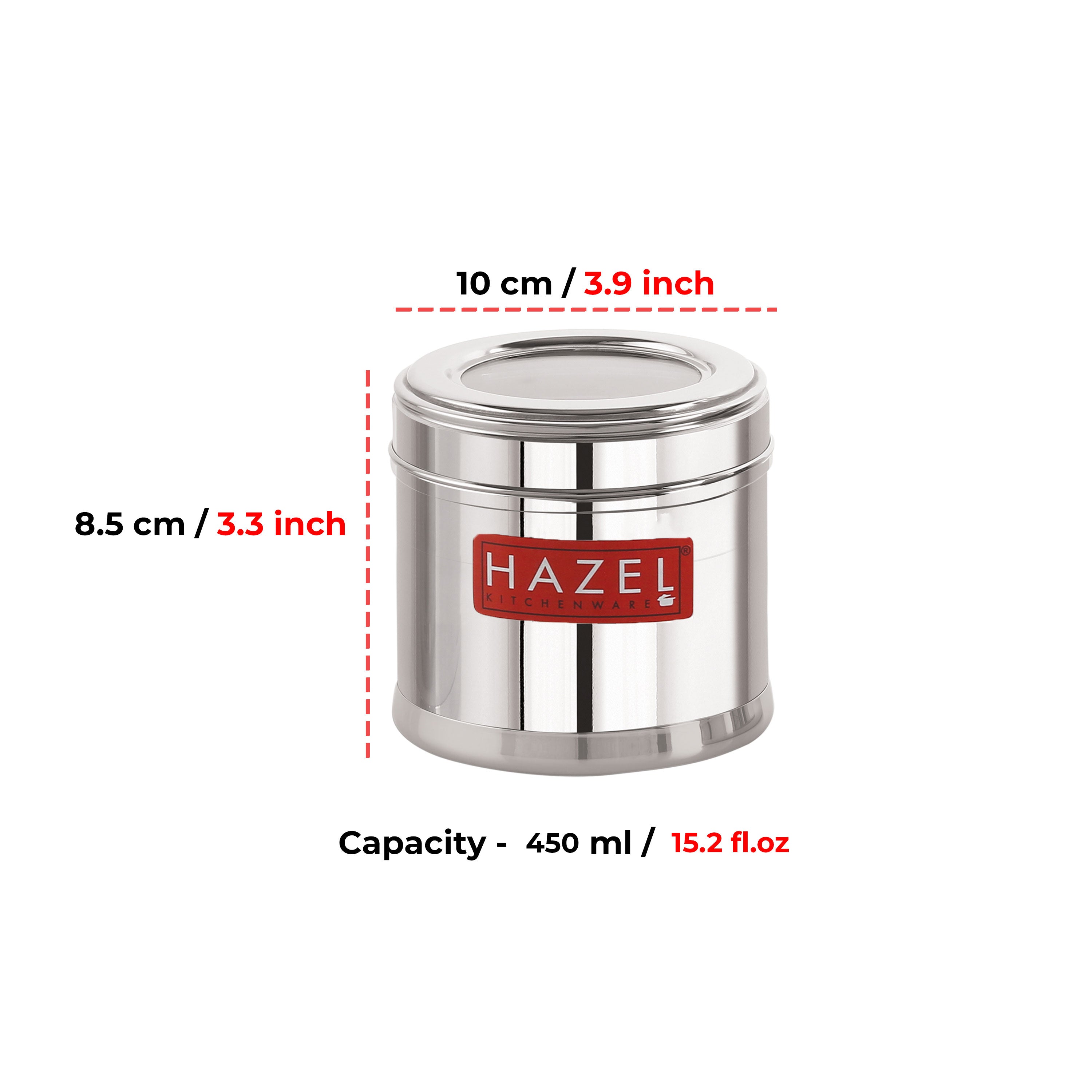 Stainless Steel Airtight Masala, Spice Container Set for Kitchen Storage