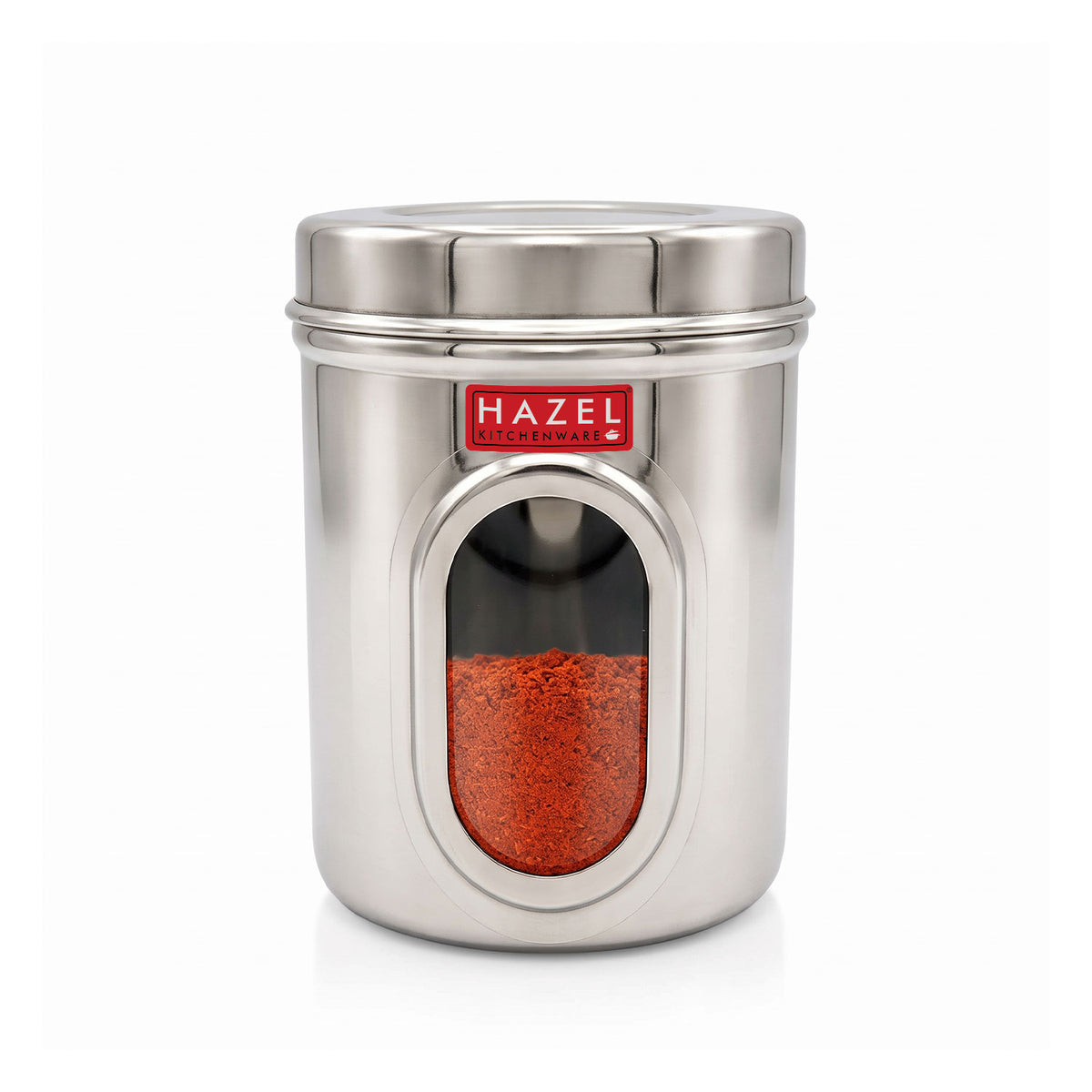 Stainless Steel Transparent Airtight Containers, Set of 6 - 900 ML Each