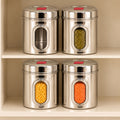 Transparent Kitchen Storage Containers, Airtight Lid, 1400 ML (Set of 4)