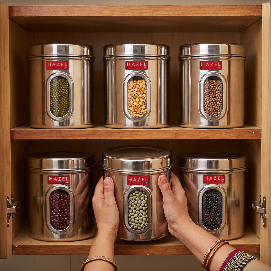 Transparent Kitchen Storage Containers, 1700 ML (Set of 2)