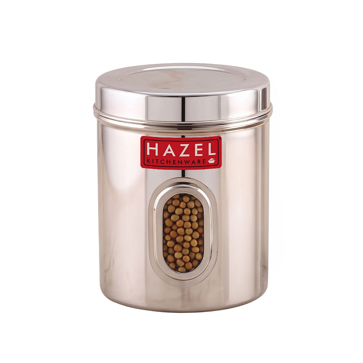 Airtight Transparent Steel Container Set of 6, 2400 ml Each