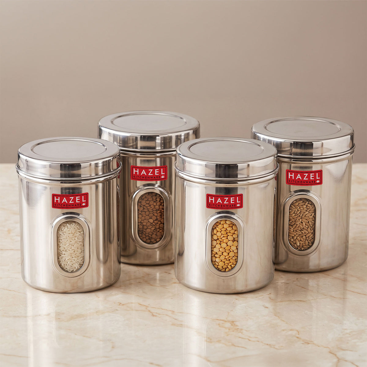 Transparent Kitchen Storage Containers, Airtight Lid, 2850 ML (Set of 4)