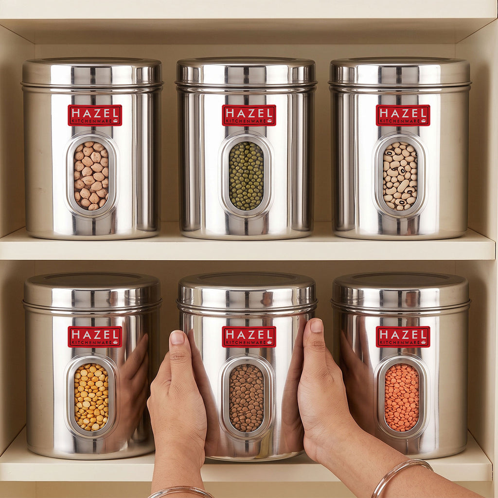 Transparent Kitchen Storage Containers, Airtight Lid, 2850 ML (Set of 4)