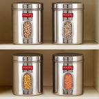 Transparent Kitchen Storage Containers, Airtight Lid, 2850 ML (Set of 4)
