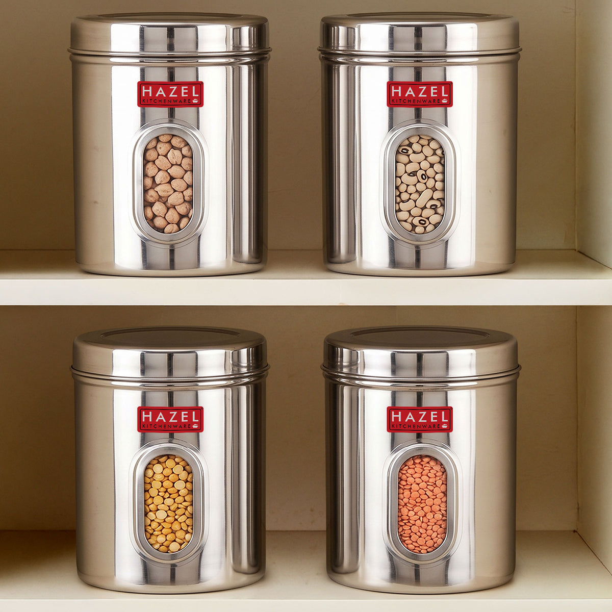 Transparent Kitchen Storage Containers, Airtight Lid, 2850 ML (Set of 4)