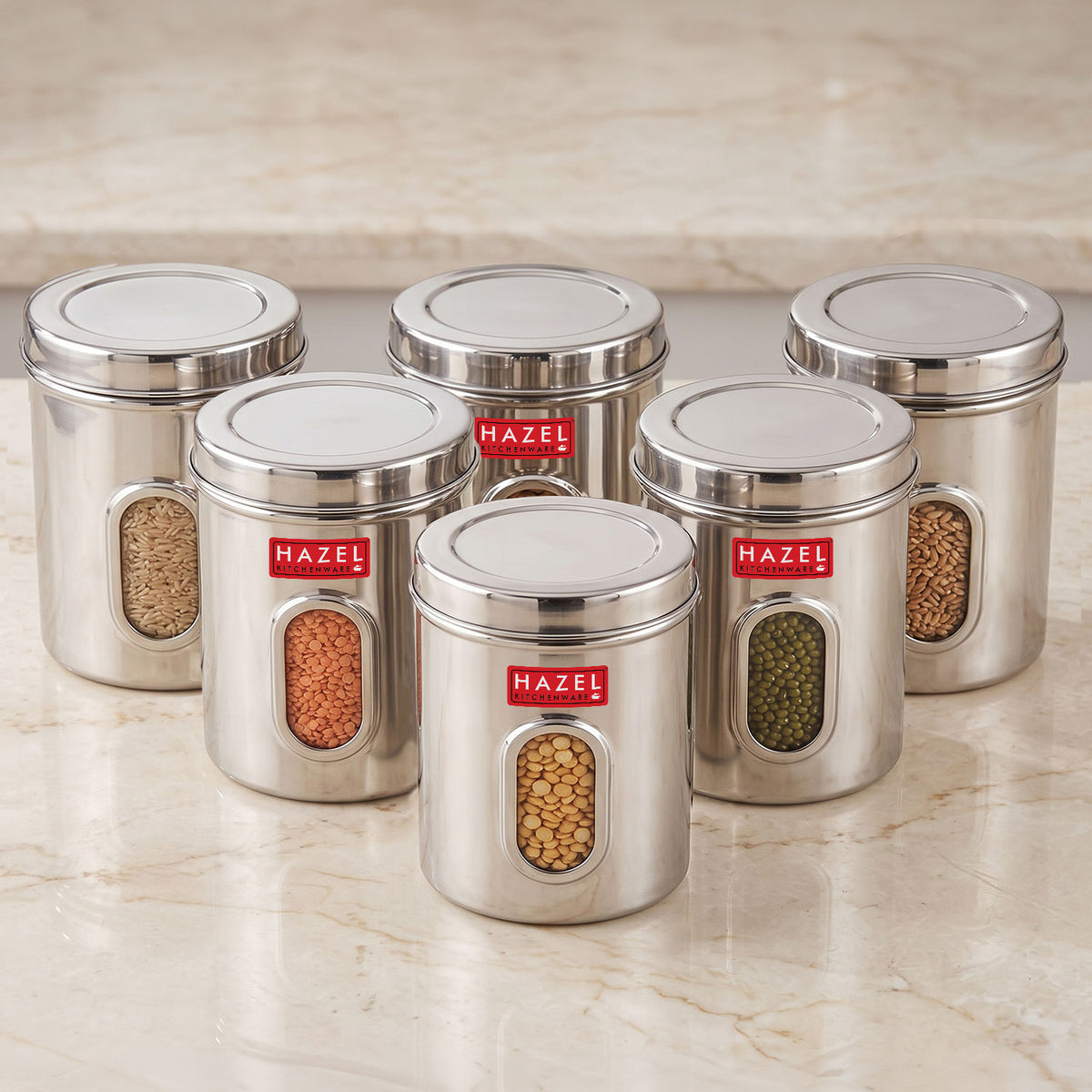 Transparent Kitchen Storage Containers, 2850 ML (Set of 6)