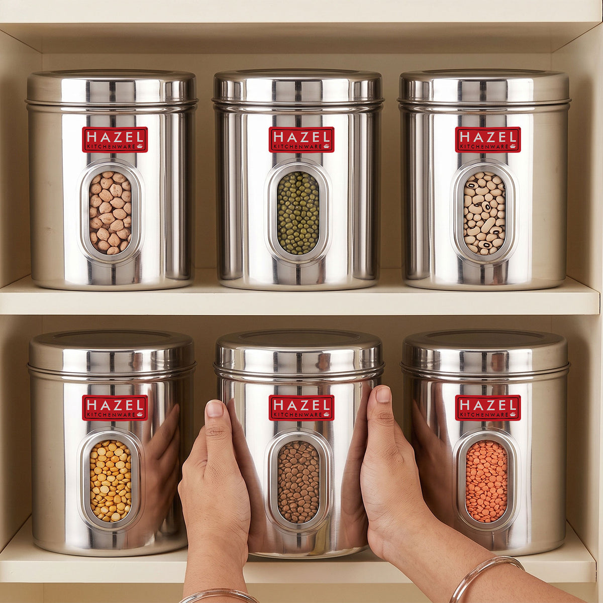 Transparent Kitchen Storage Containers, 2850 ML (Set of 6)