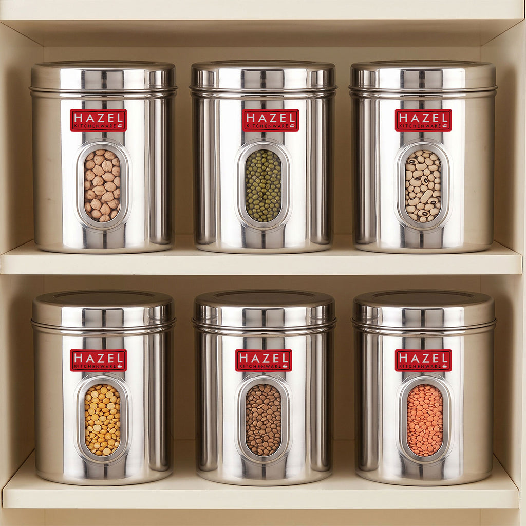 Transparent Kitchen Storage Containers, 2850 ML (Set of 6)