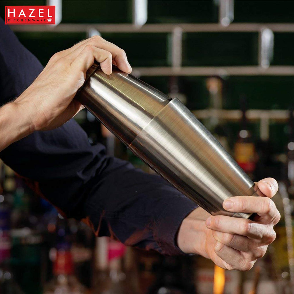 Stainless Steel Cocktail Shaker Set of 2, Small & Large Drink Shaker