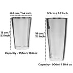 Stainless Steel Cocktail Shaker Set of 2, Small & Large Drink Shaker