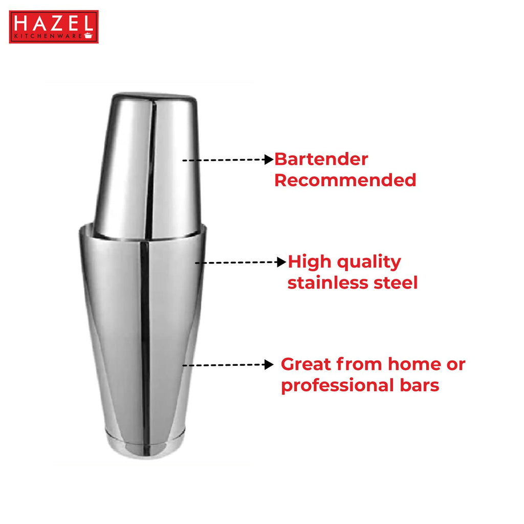 Stainless Steel Cocktail Shaker Set of 2, Small & Large Drink Shaker