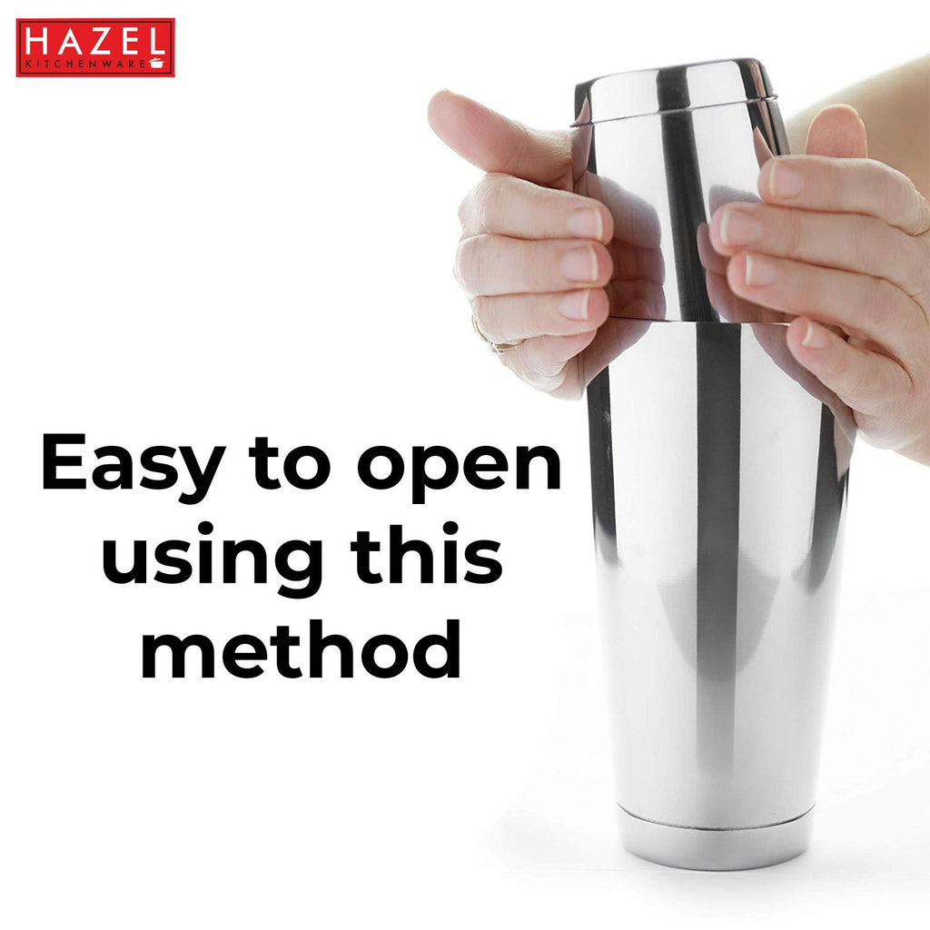 Stainless Steel Cocktail Shaker Set of 2, Small & Large Drink Shaker