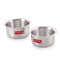 Aluminium Flat Bottom Patila Tope Pot, Set of 2, 875 ml & 1125 ml, Silver